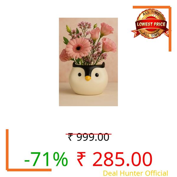 YUTORI Cute Owl Shape Planter Pot for Home, Table, Living Room, Office Desk and Home Decor Indoor Ceramic Pot