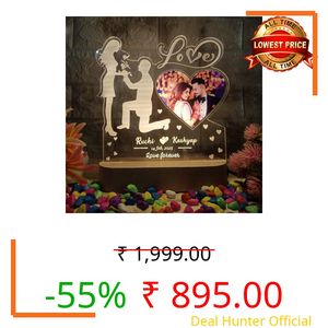 SHAYONA Personalized Multi LED Night Light with Custom Photo & Names, Proposal Design, Heart-Shaped Display, Customizable Wedding Gift for Couples, Anniversary, Valentine’s Day, Proposal Keepsake