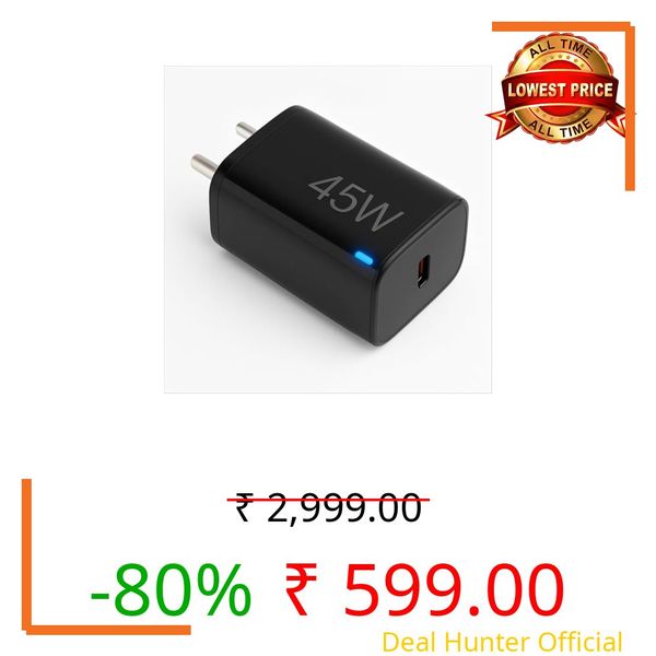 45W C-Type Turbo Power Charger Adapter Compatible with Motorola Edge 60 Pro/Fusion/Edge 50 Fusion/Edge 50 Ultra/50 Pro/Razr 50 Ultra/Moto G45/G54/Moto E40/ Laptop & Support Other USB C Devise, Black