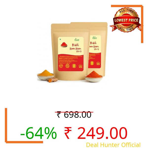 Red Sindoor Powder (Kumkum) | Pure & Natural, Turmeric Made | Chemical-Free, Herbal & Traditional Kumkum | Long-Lasting Puja Sindoor for Daily Pooja, Temple Use & Religious Rituals | 120 g (Pack of 2)