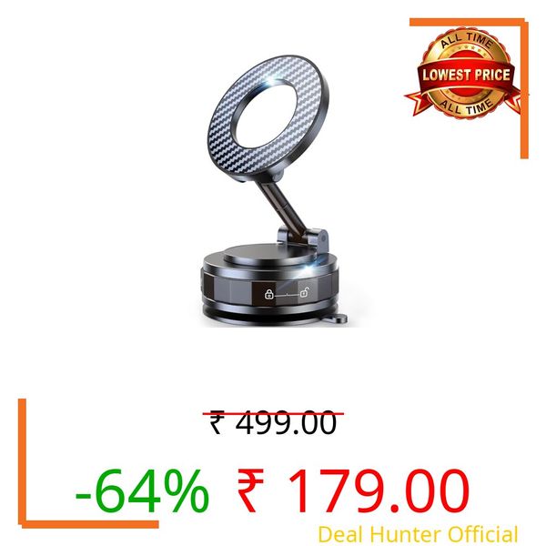 Vacuum Magnetic Car Phone Holder for Mag-Safe [89+LBS Suction & 3200gf Magnetic] 360° Adjustable Ultra Suction Cup Phone Holders for Your Car, Car Mount for iPhone 17 Pro Max 16 15 14 13 12 Air Plus