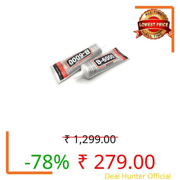 PRIYA BEADS Multi Purpose Glue B-6000 & B-7000 Glue | Combo Pack Transparent Adhesive for Mobile Phone, Jewellery, Epoxy Resin, Shoes, Toys, Bag, Flowers, Touch Screen Cell Phone Repair | Pack of 2