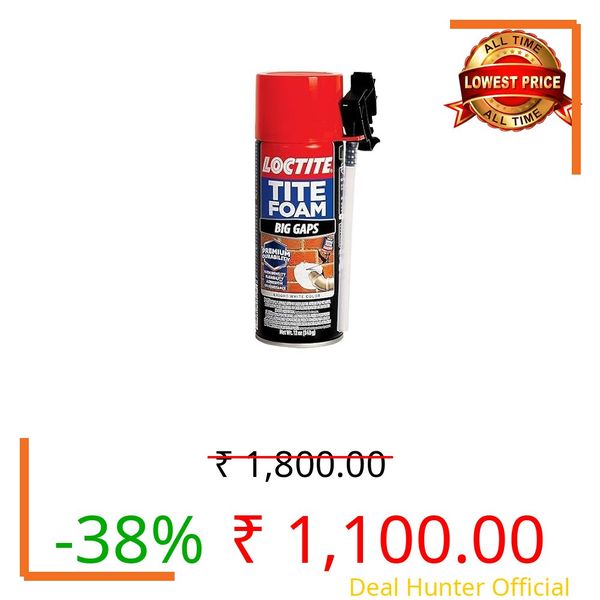 Loctite Tite Foam PU sealant|Expanding Foam for large gaps filling|keeps dust and pests aways|DIY dries fast|waterproof|no shrinkage|easy application|doors|PVC pipe|bathroom|AC ducts|White|340g x 3
