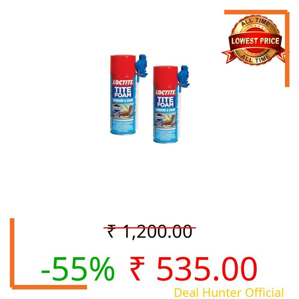 Loctite Tite Foam Windows & Door PU sealant(White), Expanding Foam for windows and door gaps filling, keeps dust and pests aways, DIY dries fast, waterproof no shrinkage easy application, 340g*2
