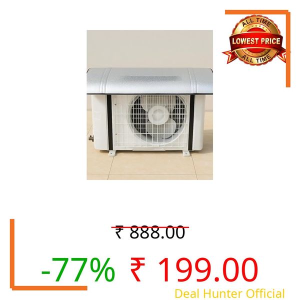 SSOHTRA Split Ac Cover Outdoor Unit Cover Polyester | Heat-Insulated, Weather-Resistant Protection | Extend AC Lifespan & Boost Energy Efficiency ac outdoor unit protector (PANI WALA OUTDOOR)
