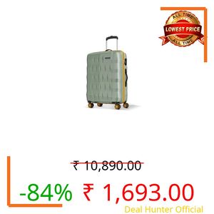 Aristocrat Comet Medium Polycarbonate Hard Case 8-Wheel Trolley Bag, Green