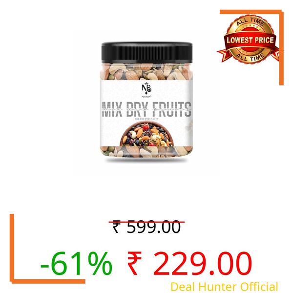 NUTS BLOOM Mixed Dry Fruits 500g Pack | Mix_Dry fruits Nutritious Snack with Almonds, Cashews, Raisins & Cranberries Many More | Healthy Mixed Nuts with Dry Fruits | mix dry fruit_500gm | mix dry fruits_500grams | mix nuts | mix nuts_500gm