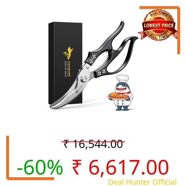 MAD SHARK Poultry Scissors Professional Kitchen Scissors Safety Lock Kitchen