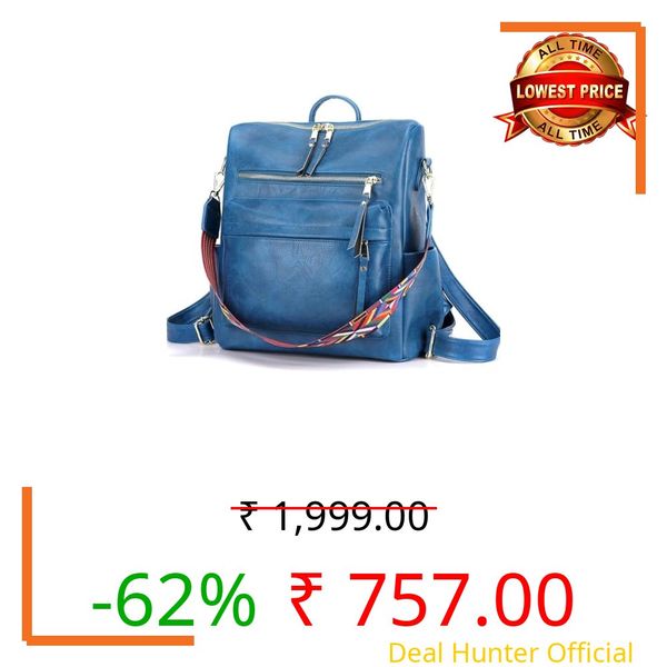 Tatuaa Backpacks for Women/Girls, Shoulder Sling Handbag Purse, Backpack For Office Use, Travel Handbags, Girls College Bags, Laptop Backpacks, Rakhi Gifts for Sisters (Blue)