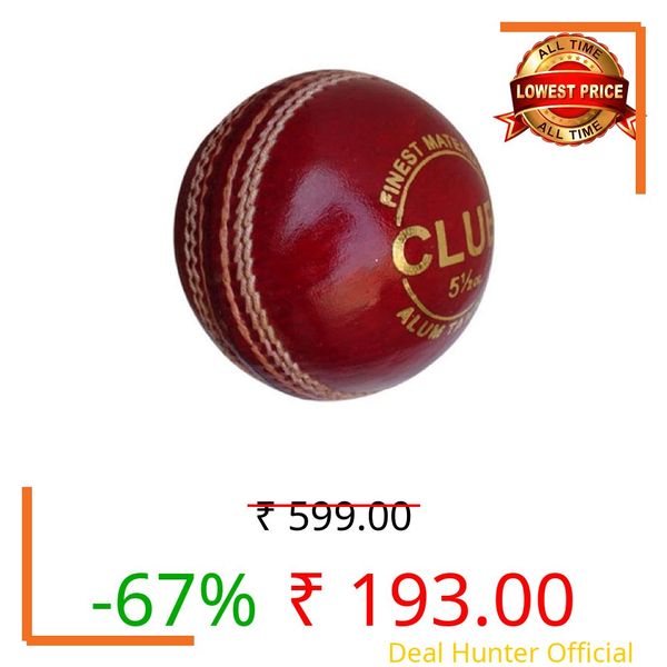 NE NEPTUNE RDS Red Leather Club Cricket Ball