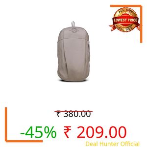 Nivia Pulse Junior 2.0 Backpack For Men & Women, Water-Resistant Sports Backpack, Lightweight, Durable 600D Polyester, Double-Zip Main Compartment & Secure Front Pocket, Capacity-10 Litres (Grey)