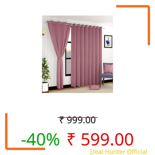 LaVichitra 1 Piece Solid Premium Blackout Curtain - Thermal Insulated, 3 Layered, 100% Opaque Long Door Curtain - 8 feet, Burgundy