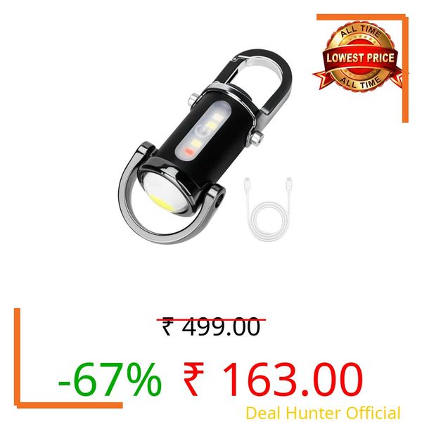 Zypilatsry 1200LM Super Bright Mini Led Flashlights USB Rechargeable Small Waterproof Keychain Flashlight Rescue, Camping-Black