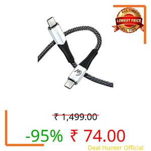 Wireless gold Fast Charging 100W Type-C to Type-C Cable with 480Mbps Data Transfer, Compatible with Android, iOS, Laptop (Black, 1m)