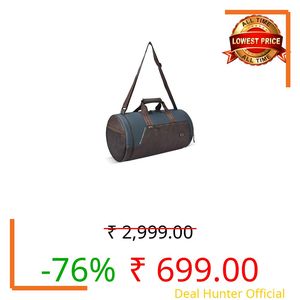 Gear Cross Training 9"/29L Faux Leather Large Water Resistant Duffle Bag/Travel Bag/Gym Bag for Men & Women(Teal-Brown)