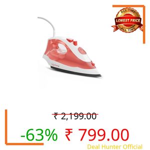 Lifelong Steam Iron for Clothes | 1300W Iron Press with Vertical Steaming & Non-Stick Soleplate | Adjustable Temperature & Steam Control | Lightweight Design for Crisp & Wrinkle-Free Results