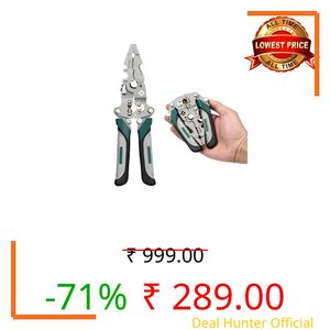 Daccfy All in 1 Multifunction Stainless Steel Wire Stripper/Wire Crimping Tool, Wire Cutter, Wire Crimper, Cable Stripper, Wiring Tools and Multi-Function Hand Tool Wire Stripper (Green wire Stripper)