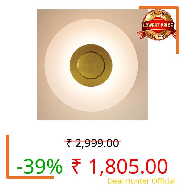 LUMENZA LIGHTS Spiral Gride Glow 3-in-1 LED Wall Light | (Glowing Circular 3-in-1 LED Wall Light, Pack 2)