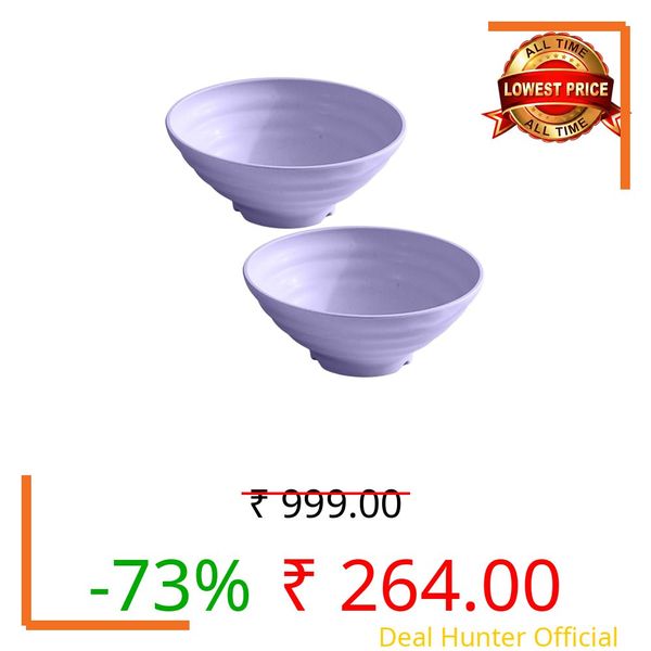 BGVM Wheat Straw Salad Bowls Set (900ml) – Large Microwave Safe, Unbreakable & Stackable Bowls for Salad, Pasta, Soup, Ramen – BPA-Free, Eco-Friendly, Lightweight Serving Bowls for Kitchen (2, Purple)