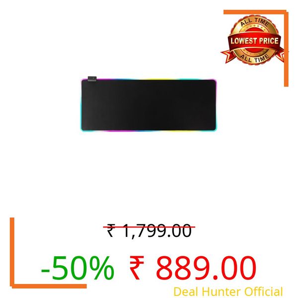 Tongyanat RGB Gaming Mouse Pad-14 Light Modes, Extended Soft LED Mouse Pad, Anti-Slip Rubber Base, Computer Keyboard Large Mousepad Mat, Waterproof Mousepads (31.5 * 12 Inch)