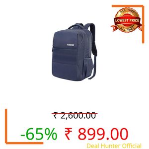 American Tourister Valex+ | 36L Backpack | 17" Laptop Bag | 3 Compartments | College & Office Backpack for Men and Women| Blue | 1 Yr Global Warranty