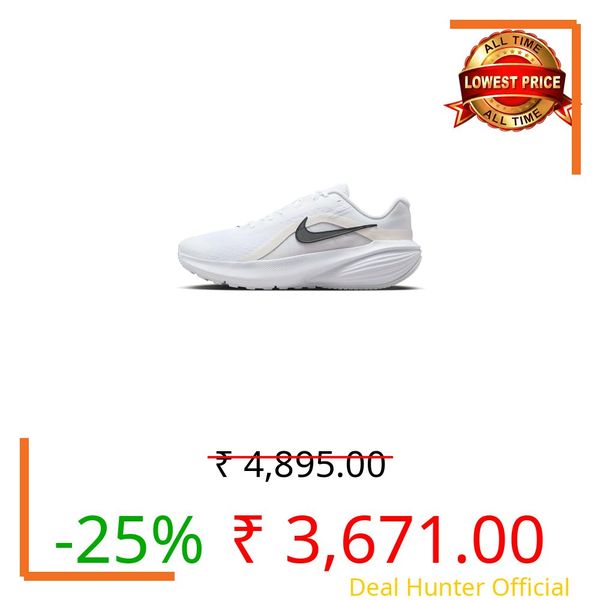 Nike Men Downshifter 14 White/Black-Platinum Tint-Anthracite Running Shoes 6 UK