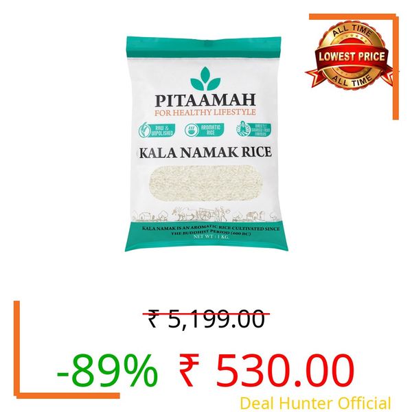 Pitaamah Kala Namak Rice | 2kg | Aromatic Rice | Unpolished | Buddha Rice | GI Tag | Directly from Siddharthnagar Farmers