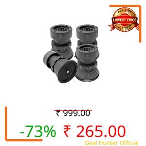 DALUCI Anti Vibration Pads for Washing Machine & Appliances – Heavy Duty Rubber Feet with Suction, Noise Reduction, Shock Absorber Base – Set of 4 Adjustable Pads for Washer, Dryer, Refrigerator