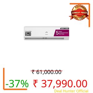 Godrej 2 Ton 3 Star, 5 Years Comprehensive Warranty, 5-In-1 Convertible Cooling, Inverter Split AC (Copper, I-Sense Technology, AC 2T EI 24I3T WZR, White)