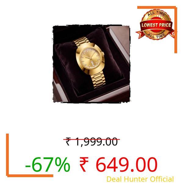 GOLDENIZE FASHION Branded Women's Luxury Diamond Day Date Dial Rhombus Mirror Quartz Watch Gold Bracelet Women's Watch Luxury Metal Gift Creative Watch
