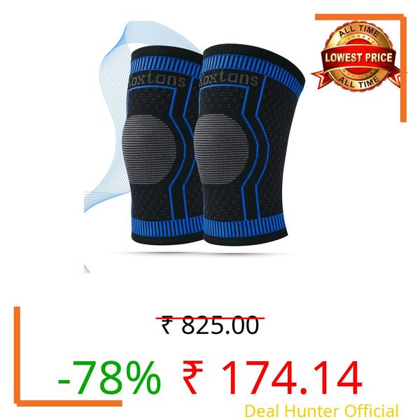 Koxtons Knee Caps for Women and Knee Support for Men, Anatomically Designed with 3D Seamless & Angular Design for Enhanced Comfort and Support, AEROFLEX Pro, Size M