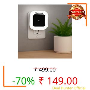 Signamio 1 Pcs Sensor Light for Home Indoor - Smart Motion Sensor LED Light, Automatic On/Off Night Lamp, Energy-Saving 0.5W for Bedroom, Bedside, Home Use-White