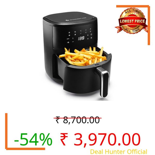 Wonderchef Neo Pro Digital Air Fryer | 4.5L | 1300W | Rapid Air Technology | 10 Pre-Set Functions | Temperature and Time Control | Automatic Shut-Off | Compact Design | 2-Year Warranty