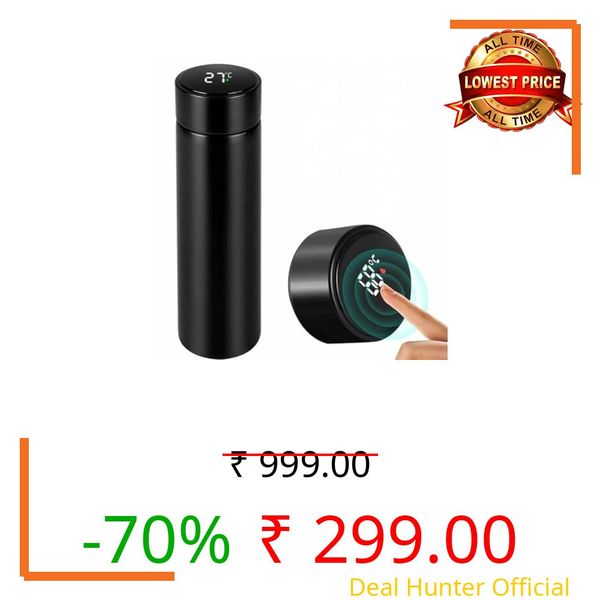 Smart Cup LED Temperature Display Water Bottle – 500 ml | Double-Wall Stainless Steel Vacuum Bottle | Digital Touch-Lid Temp Screen | Hot & Cold Insulation | Gift & Daily Use