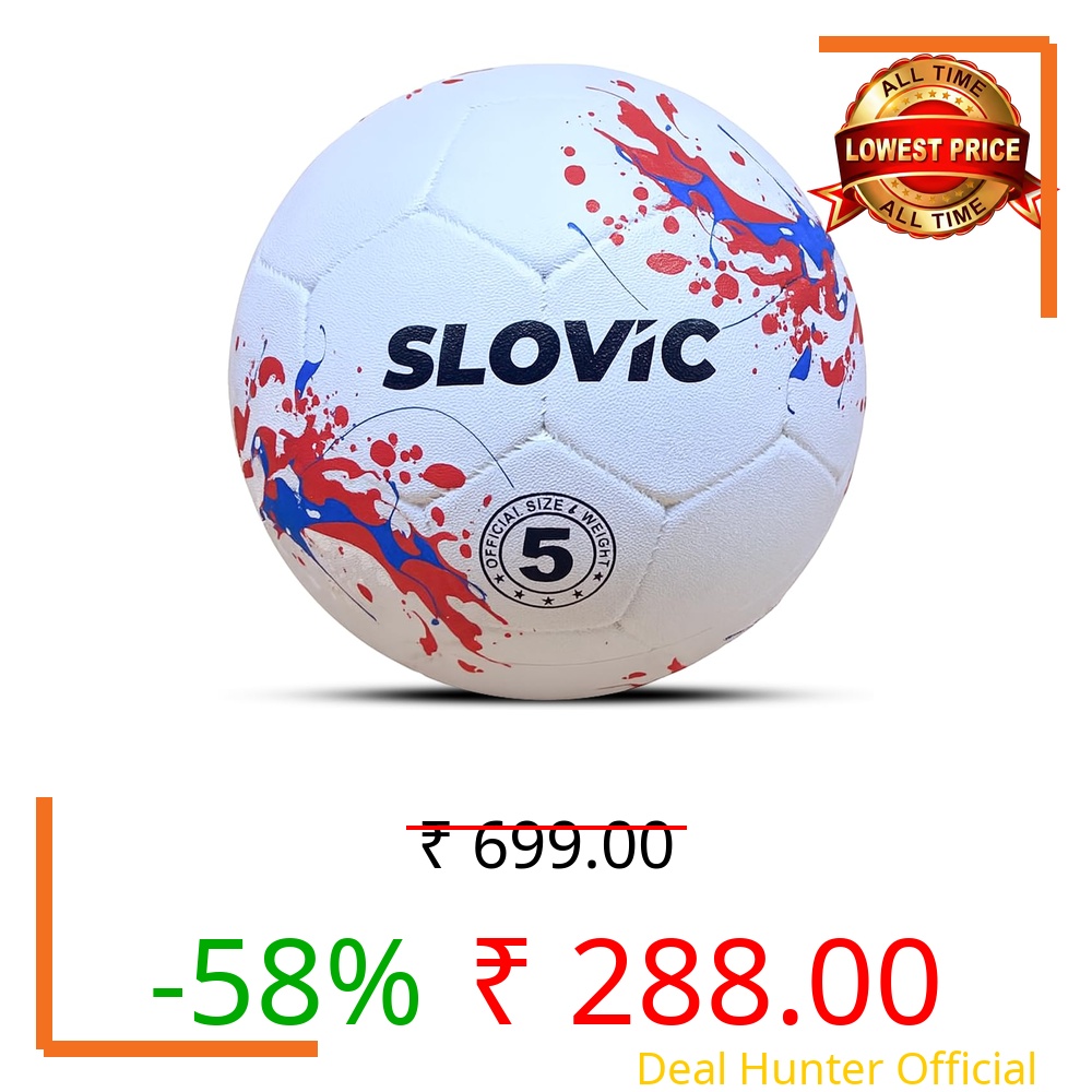 SLOVIC Professional Football for Kids [Size-5] | Hard Ground Foot-Ball | Ideal for Grass Ground & Artificial Turf | Training Foot Ball | Soccer Ball | Street Football for Men & Women | Gift for Boys