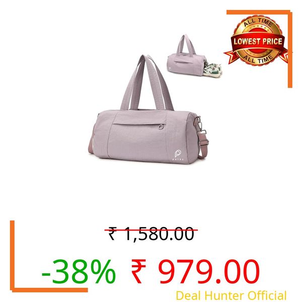 PALAY Gym Bag for Women Waterproof Nylon Duffle with Shoe Compartment