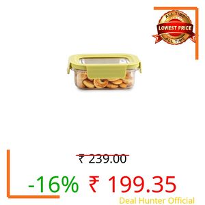CELLO Stylelock Kitchen Storage Container Box 620 ml, Baby Green | Multipurpose Airtight See Through Plastic Kitchen Storage Organiser Container Canister for Flour, Spices, Cereal, Grains & Groceries