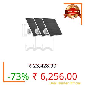 Solar Panel for Eufy Outdoor Camera, Compatible with Eufycam Camera, Continuous Power Supply, Includes 9.8ft Charging Cable, IP65 Waterproof, 3 Pack