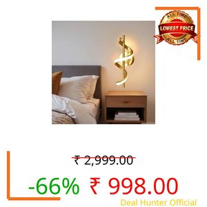 Groeien Modern 3 Color LED Wall Sconce Spiral Glow Wall Light for Bedroom Living Room Corridor Lighting Fixtures Wall Mount(Warm+Natural+Coolwhite)(Spiral Glow), Metal