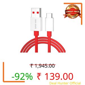 RAGHAV ENTERPRISES Fast Charging Type-C Cable for OnePlu-s | Dash/Warp Compatible | 6A Output for OnePlu-s 11, 10R, 9 Pro, 8 Series
