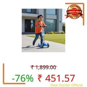 Toyzone Kids Kick Scooter – Foldable & Adjustable with Rear Brake, Skateboard Style – for Age 5+ Years, Toyzone Paw Patrol Kids Kick Scooter