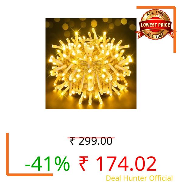 LITVERSE Pixel LED String Lights | 40 LEDs, 30 Ft Long | Warm White Fairy Lights for Outdoor & Indoor Decoration | Garden, Park, Balcony, Diwali, Wedding, Festival, Party, Home Decor