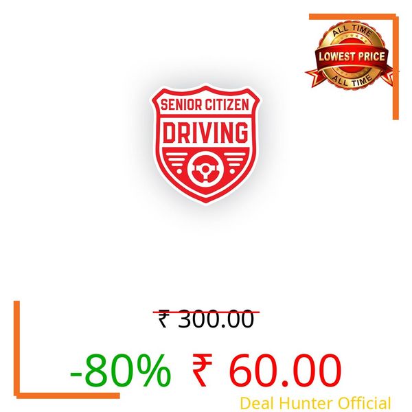 Zaqiz Senior Citizen Sticker – Eye-Catching Design for Clear Identification (RED with White)