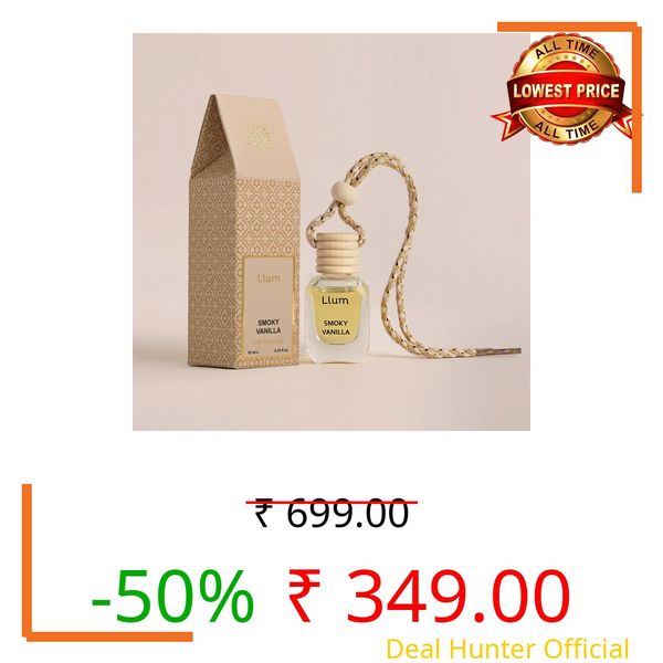 Llum Smoky Vanilla Air Freshener for Car, Home | with AC Vent Clip |10ml, Pack of 1 |Luxury, Organic Toxin-Free Perfume |Interior Accessory for fresh Aroma |Long Lasting Fragrance