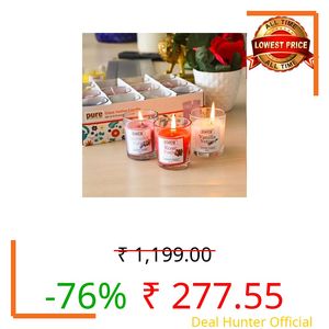 Pure Source India Pack of 12 Votive Scented Candles – Assorted Fragrances | Long-Lasting Aromatherapy Candles for Home, Decor, Spa & Gifting (Vanilla, Lavender, Rose)