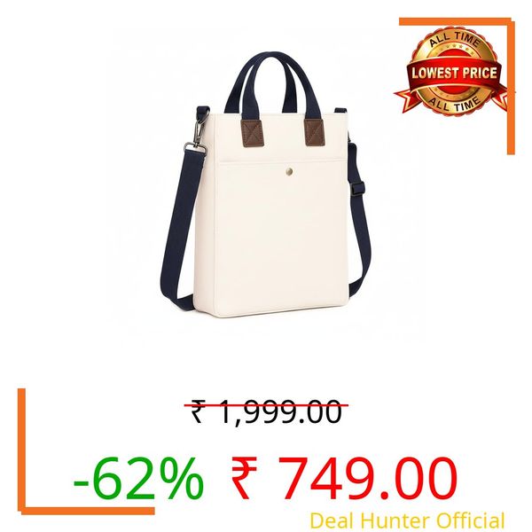 ECOCARRY Cotton Canvas Tote Bag for Women & Men | Stylish Shoulder & Crossbody Handbag with Zipper For Boys Girls & Adults | hand bags for woman & Man | College, Office, Travel & Daily Use, Shopping