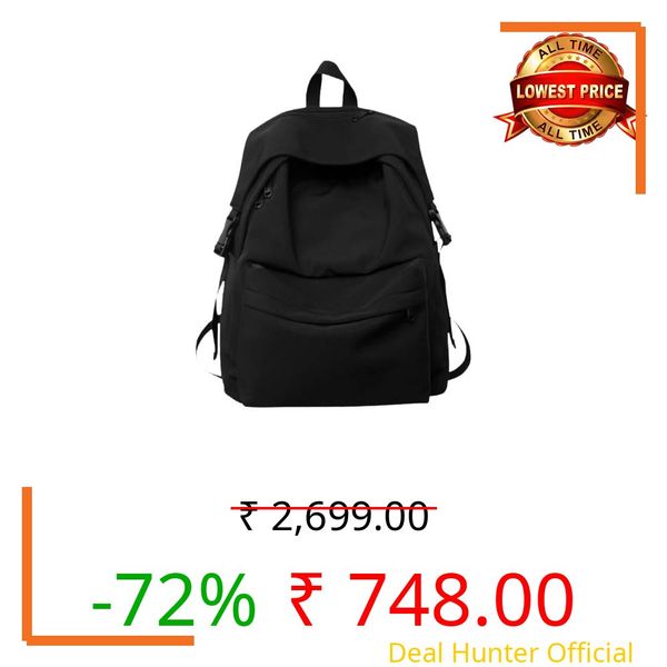 MUCHOVA Casual lighweight Backpack for Women, Medium Capacity Nurse Bag College Bookbag for School Daily Use Travel Backpack (Black)