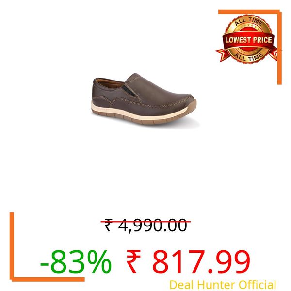 Prolific Men's Comfortable and Flexible Loafer Shoes | Casual Shoes Brown