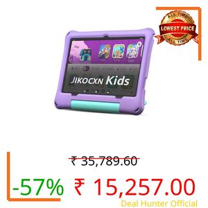 JIKOCXN Kids Tablet, Android 15 Tablet for Kids 10 Inch Octa-Core with Case, 24GB RAM 64GB ROM 1TB TF Card Expandable for Toddlers, Kids, Parental Controls, Dual Camera, BT5.0, WiFi