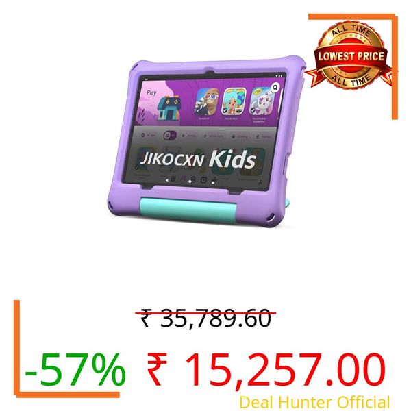 JIKOCXN Kids Tablet, Android 15 Tablet for Kids 10 Inch Octa-Core with Case, 24GB RAM 64GB ROM 1TB TF Card Expandable for Toddlers, Kids, Parental Controls, Dual Camera, BT5.0, WiFi